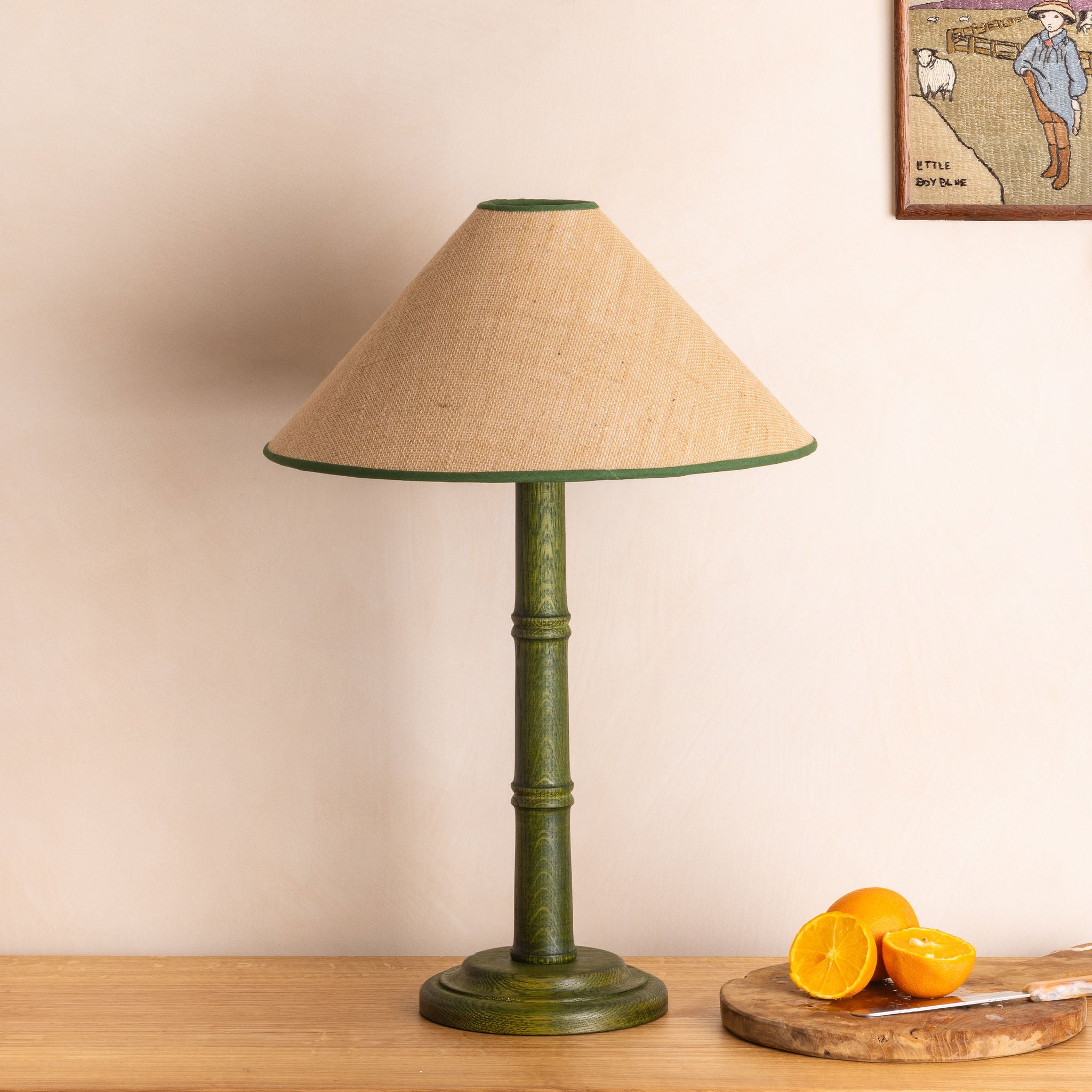 Bamboo Lamp Base - Green Oak – ALFRED NEWALL
