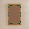 Bow Mirror, Small - Natural with Green Oak