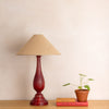 Flicker Lamp Base - Red Oak