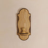 Charm Candle Sconce - Natural with Dark Oak