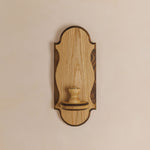 Charm Candle Sconce - Natural with Dark Oak