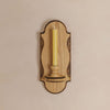 Charm Candle Sconce - Natural with Dark Oak