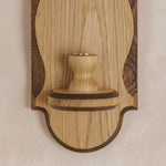 Charm Candle Sconce - Natural with Dark Oak