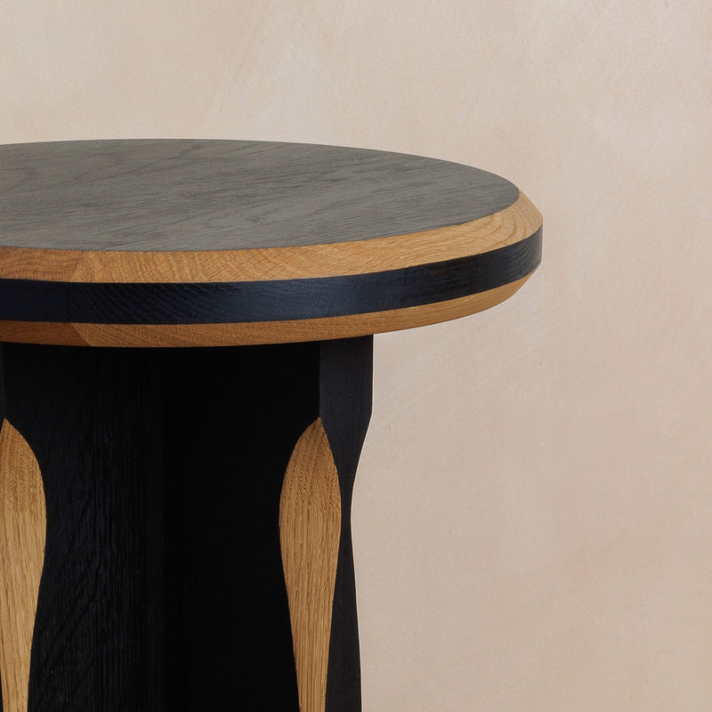 Tinker Side Table - Ebonised with Natural Oak