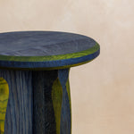 Tinker Side Table - Blue with Green Oak