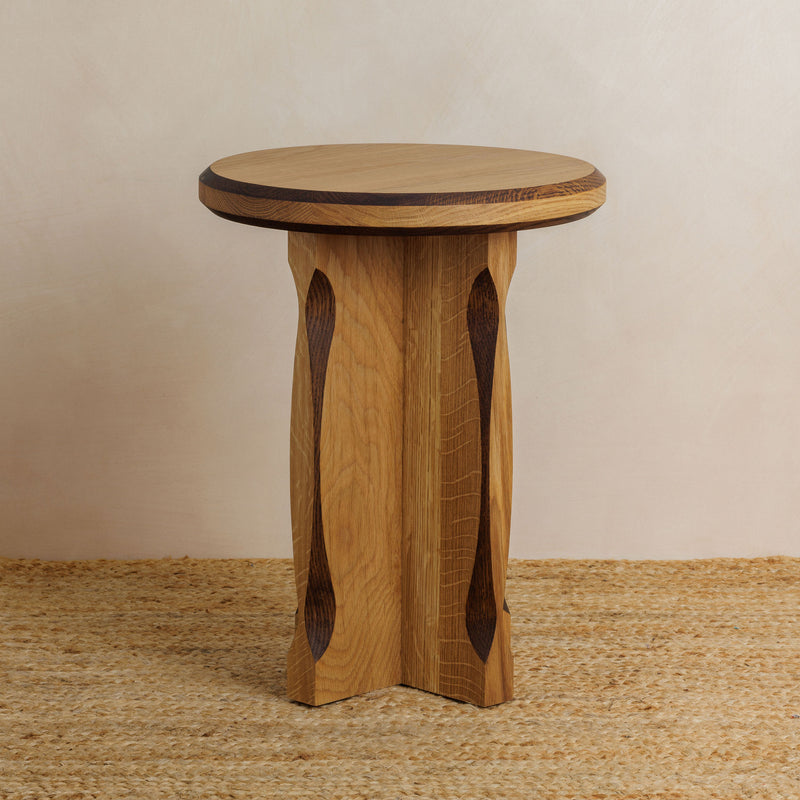 Tinker Side Table - Natural with Dark Oak