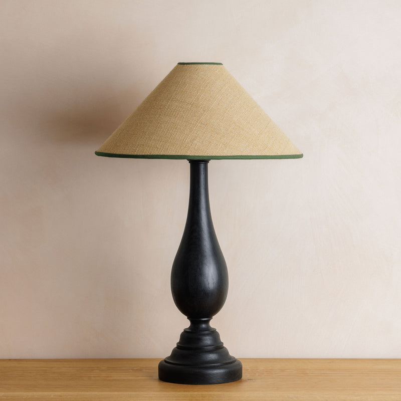 Flicker Lamp Base - Ebonised Oak