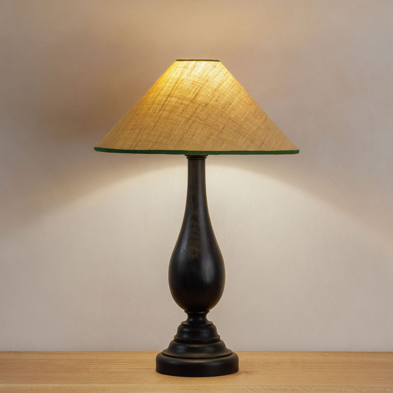 Flicker Lamp Base - Ebonised Oak