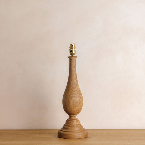 Flicker Lamp Base - Natural Oak
