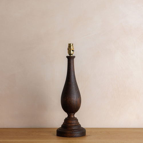 Flicker Lamp Base - Dark Oak