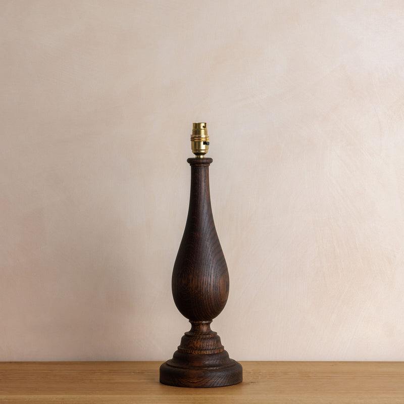 Flicker Lamp Base - Dark Oak
