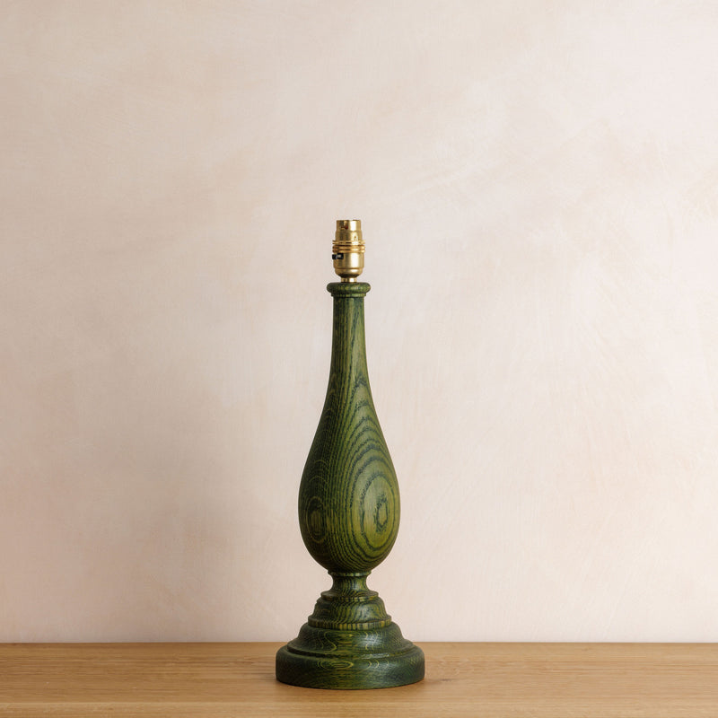 Flicker Lamp Base - Green Oak