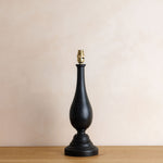 Flicker Lamp Base - Ebonised Oak