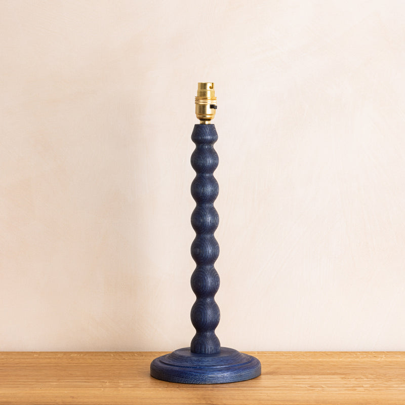 Bobbin Lamp Base - Blue Oak