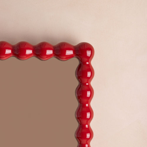 Cloakroom Bobbin Mirror, Gloss - Cherry