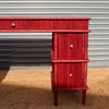 Bamboo Dressing Table with Reeded Drawers - Red Oak