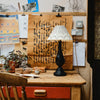 Flicker Lamp Base - Ebonised Oak