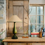Flicker Lamp Base - Green Oak