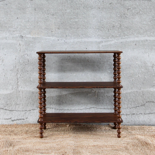 Small Bobbin Console Table - Three Tier