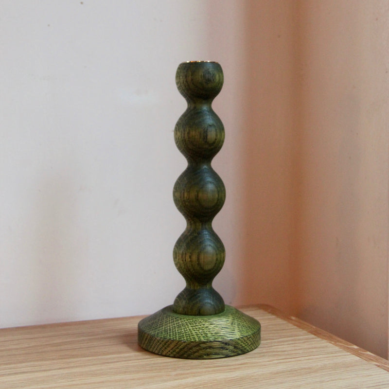 Bobbin Candlestick - Natural or Stained Oak