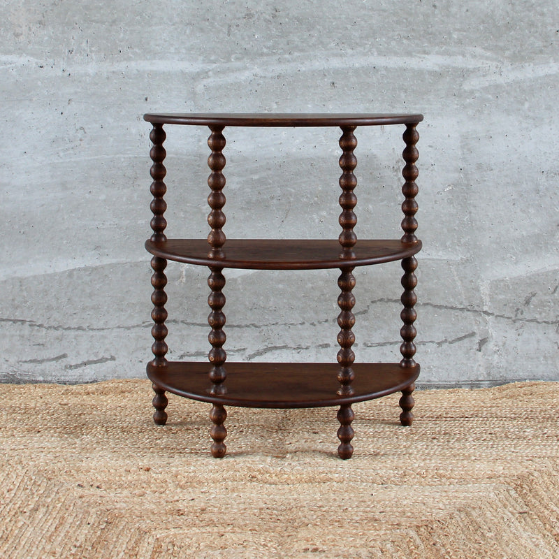 Bobbin Demi-Lune Side Table