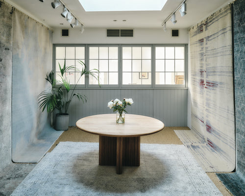 Reeded Cross Dining Table
