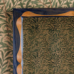 Bow Mirror, Small - Blue with Natural Oak