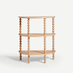 Bobbin Demi-Lune Side Table